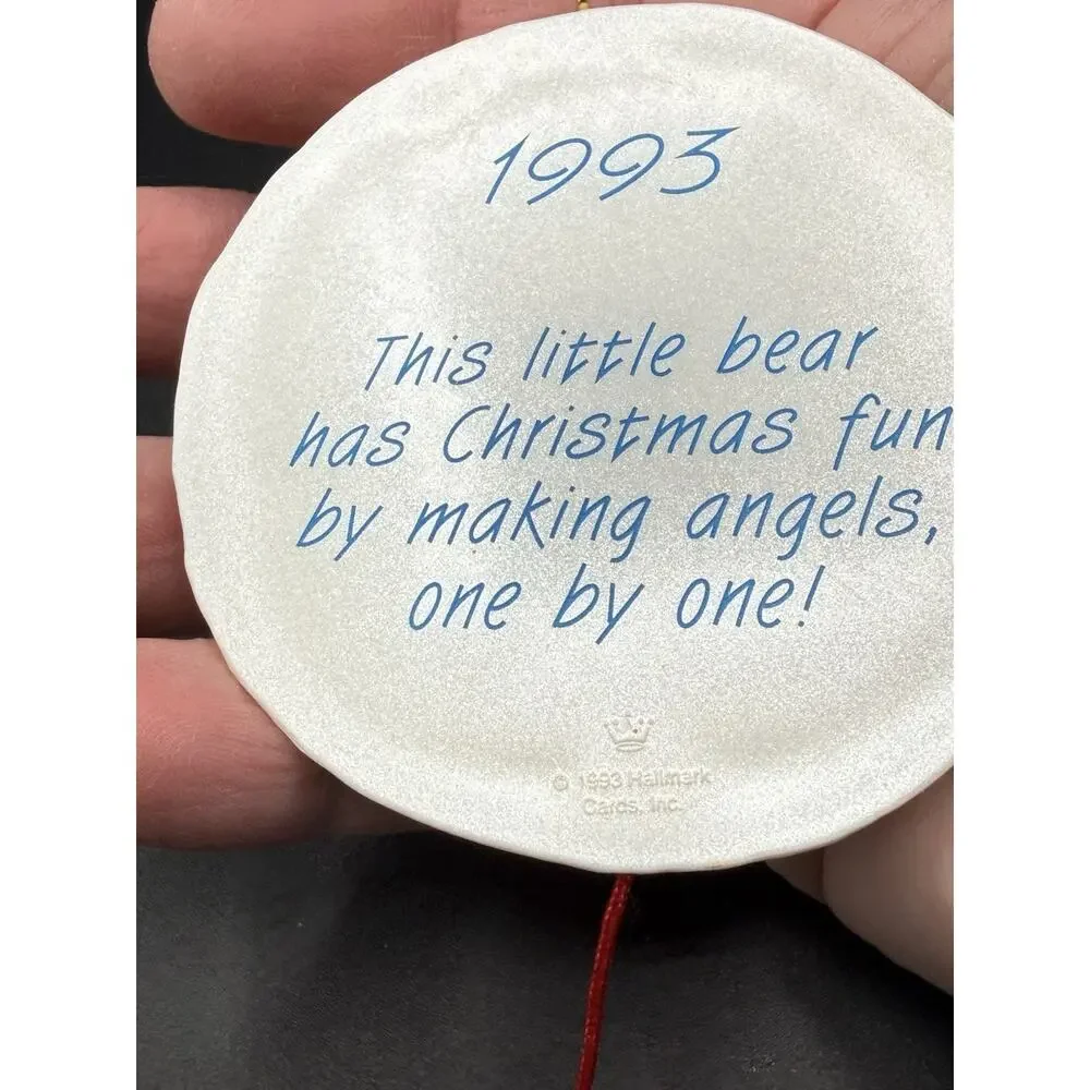Hallmark Keepsake Ornament 1993 Snow Bear Angel Features Movement No Box Lo16